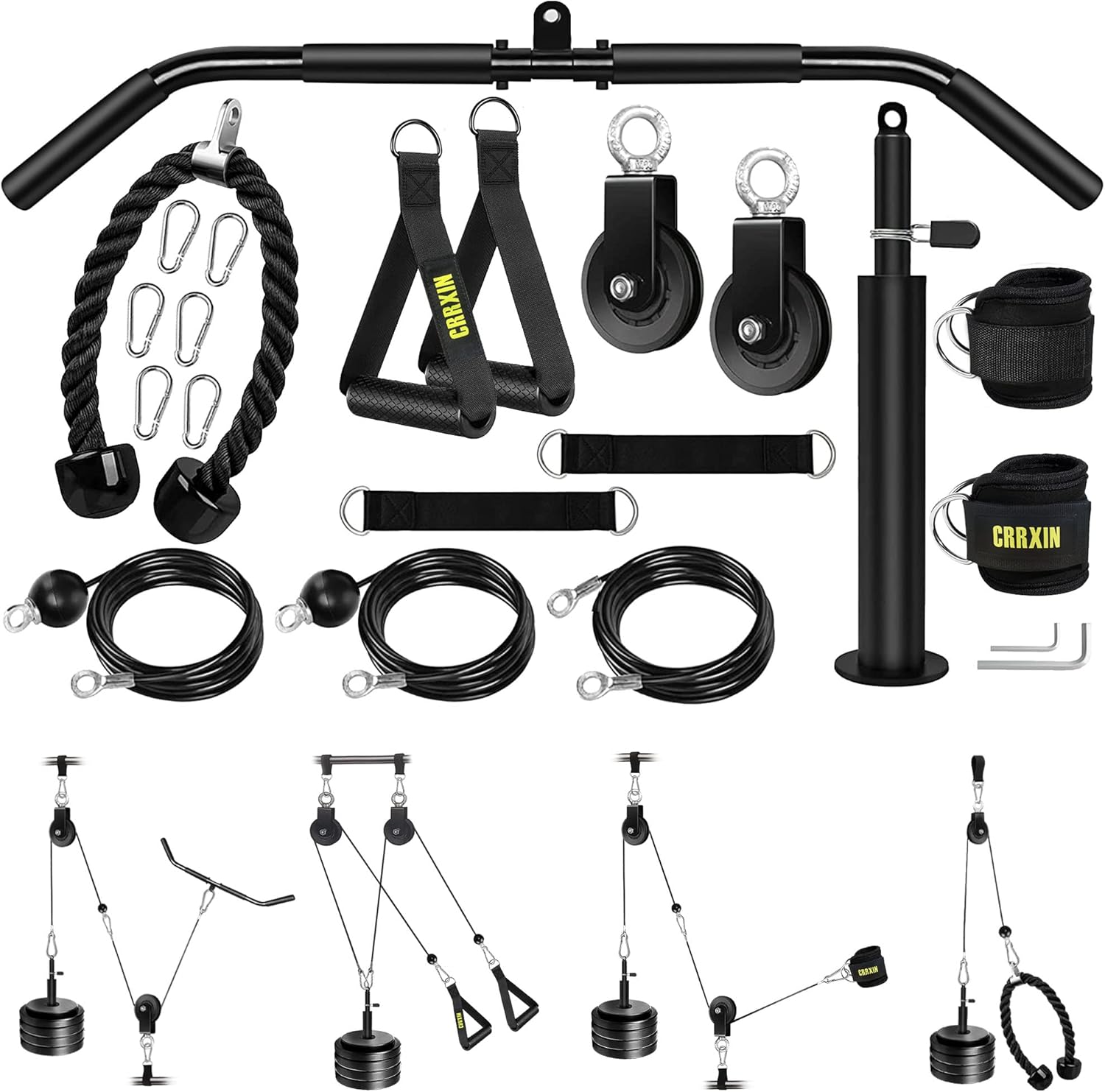 Landmine Barbell Attachment - Home Gym Gravity Pulley System Set,Fitness