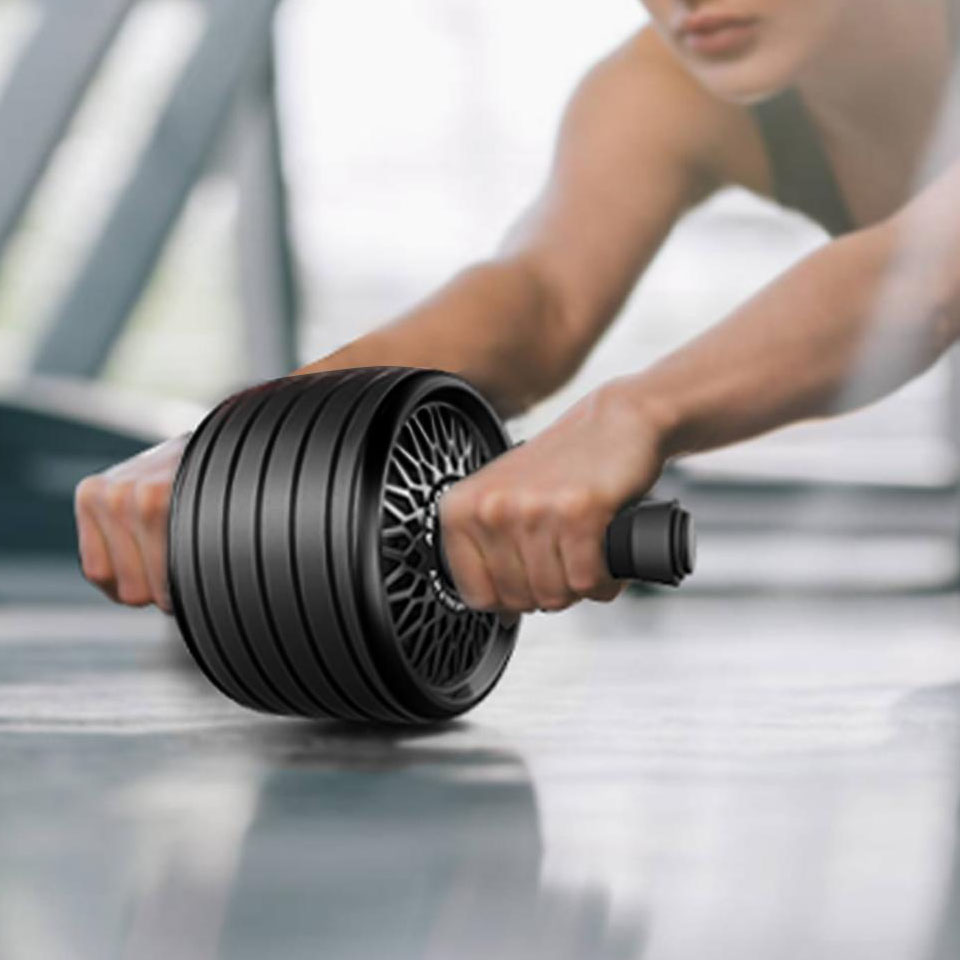 Ab Roller Wheel Muscle Exercis - Crossfit Equipment ulasan dan harga