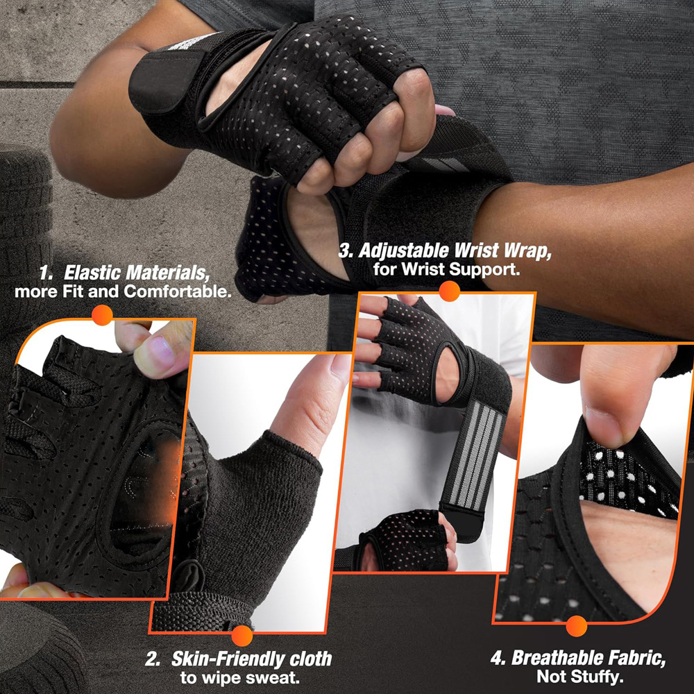 Fitness Gloves with Wrist Supp - Crossfit Gear For Men ulasan dan harga