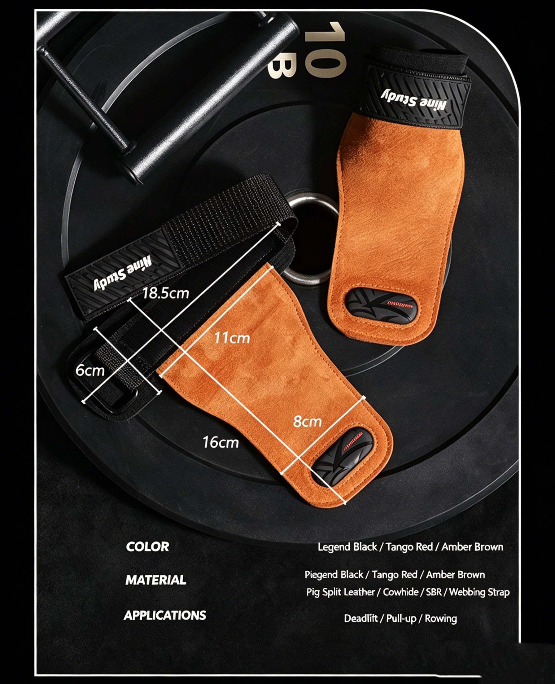 Cowhide Gym Grips Gloves Weigh - Crossfit Equipment ulasan dan harga
